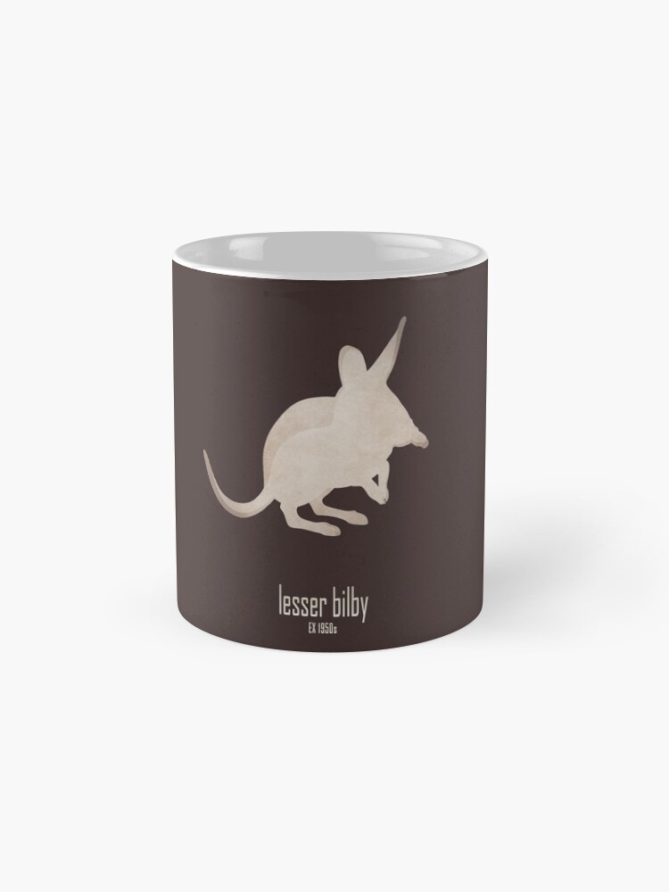 Thumbnail 4 of 6, Coffee Mug, Lesser bilby - Endangered and extinct species (dark background) designed and sold by 12images.