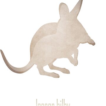 Artwork thumbnail, Lesser bilby - Endangered and extinct species (dark background) by Moira Risen