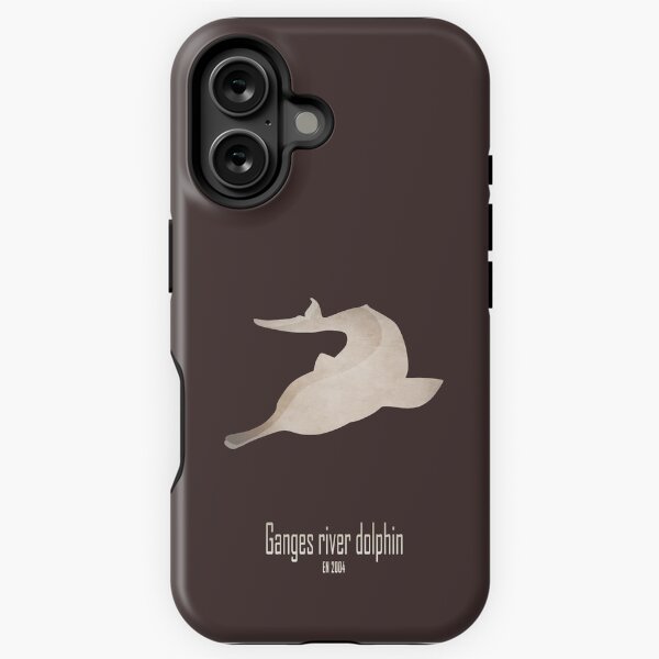 Ganges river dolphin - Endangered and extinct species (dark background) iPhone Tough Case