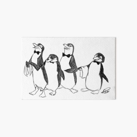 Vista previa del artículo con la obra «Pingüinos del bosquejo de Mary Poppins», diseñado y vendido por APParky.