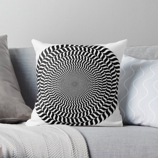 Psychedelic Hypnotic Visual Illusion Throw Pillow