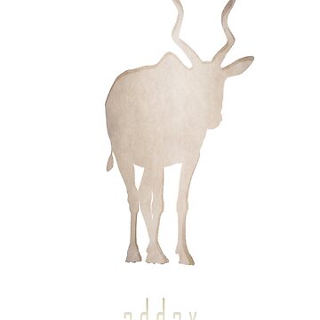 Artwork thumbnail, Addax - Endangered and extinct animals (dark background) by Moira Risen