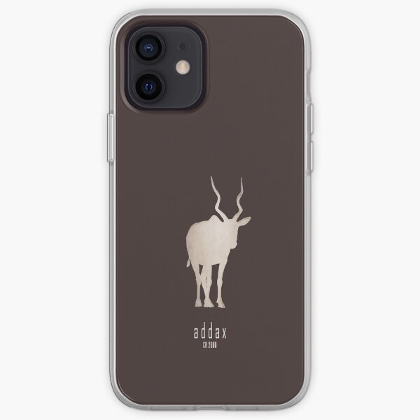 Addax - Endangered and extinct animals (dark background) iPhone Soft Case