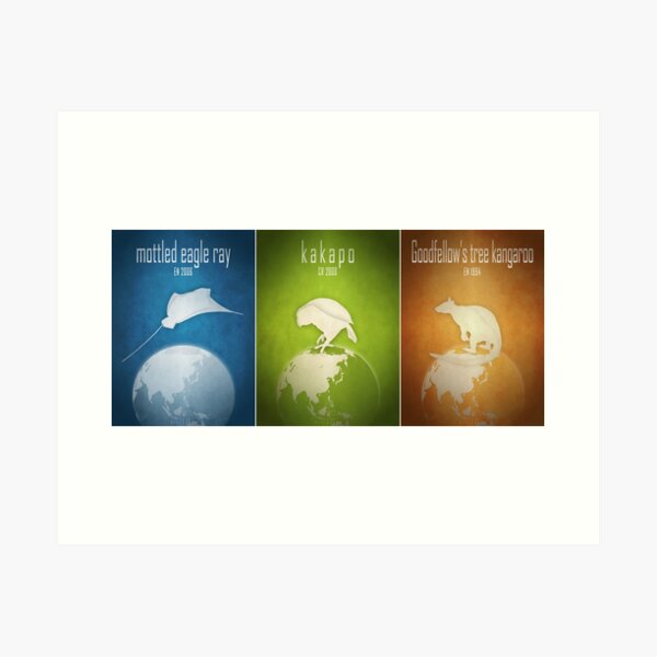 Endangered animals of the Pacific Art Print