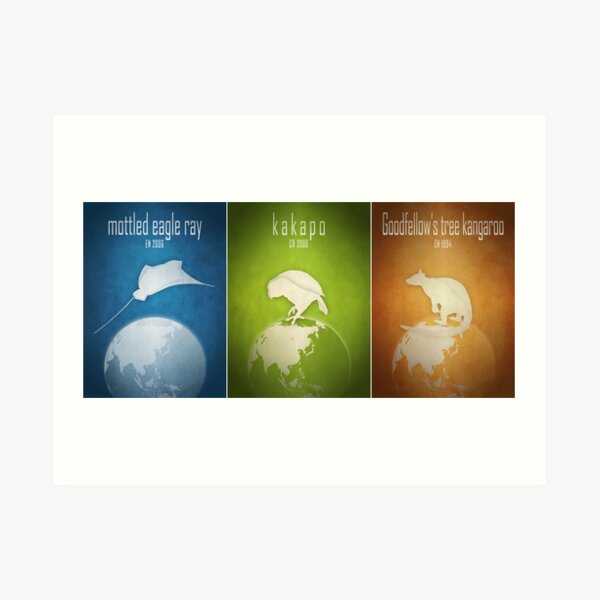 Endangered animals of the Pacific Art Print