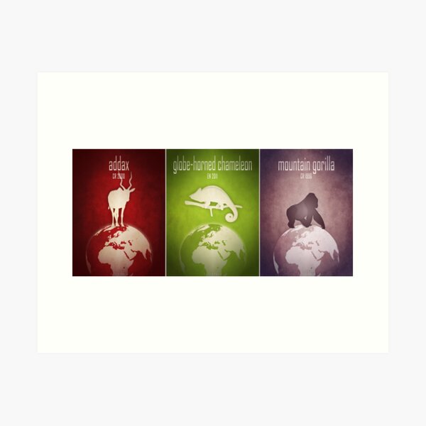 Endangered animals of Africa Art Print