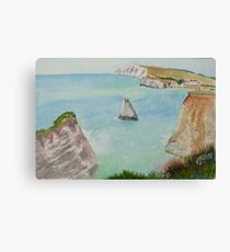 Freshwater Bay IOW, by John Rees Canvas Print