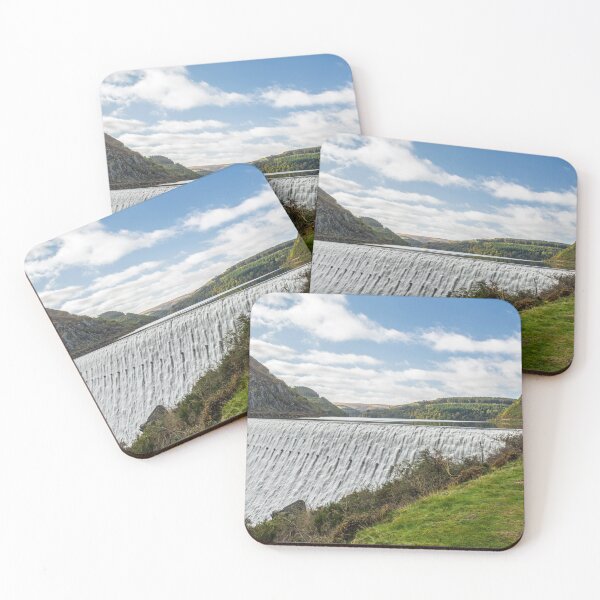 Item preview, Caban Coch Dam in the Elan Valley with water pouring over the edge designed and sold by Cameranick.