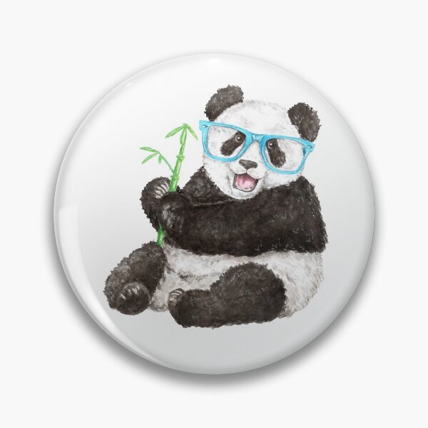 Item preview, Panda with Blue Glasses - Watercolour Painting designed and sold by Pattokarts.