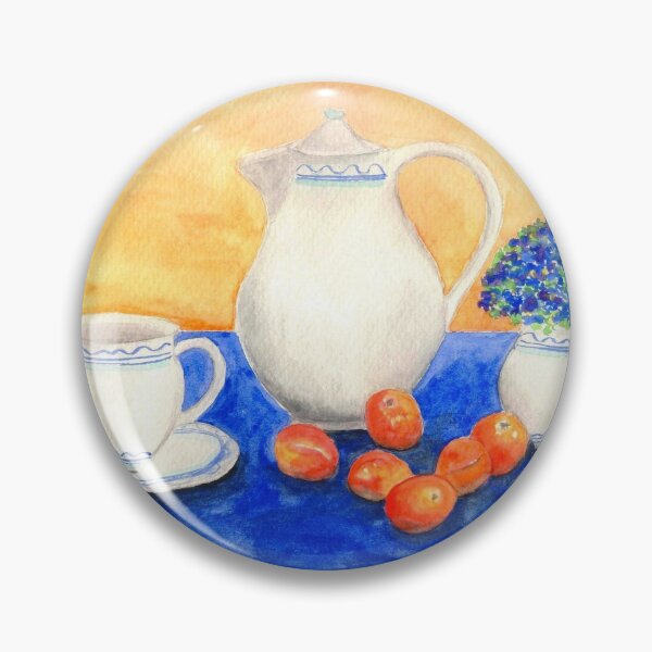 Item preview, Still Life with Coffee Set and Nectarines designed and sold by CarolineLembke.