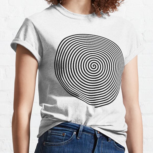 Hypnosis: Look into my eyes. Trippy, visual illusion. Black and White Classic T-Shirt