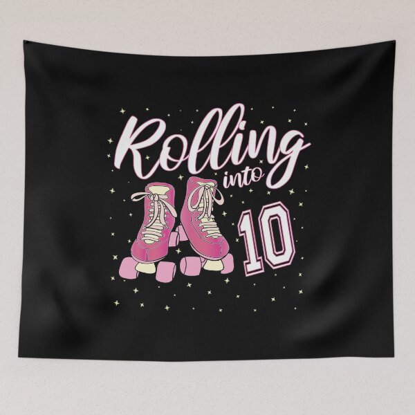 Item preview, Rolling Into 10 Years Old Girl 10th Birthday Roller Skate print designed and sold by Grabitees.