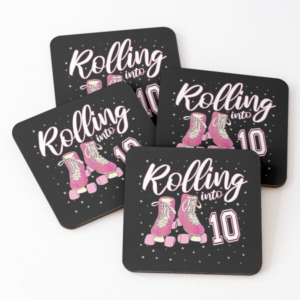 Item preview, Rolling Into 10 Years Old Girl 10th Birthday Roller Skate print designed and sold by Grabitees.