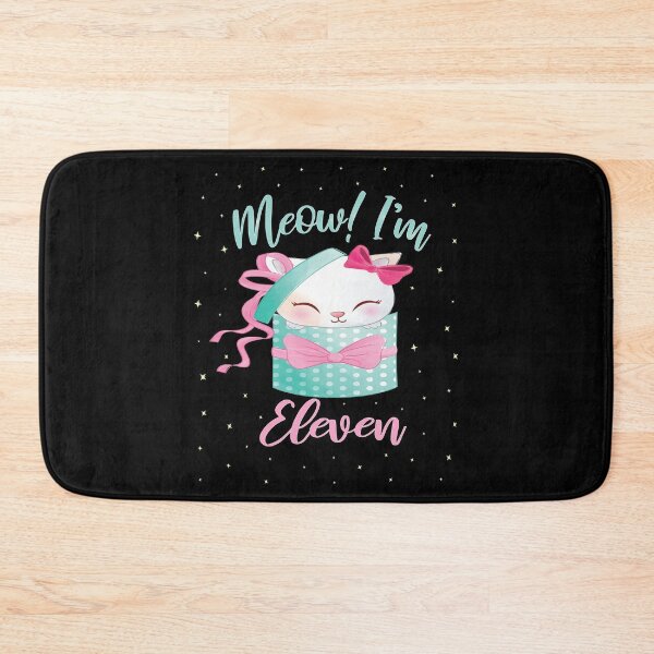 Item preview, Meow I'm Eleven Years Old Girl Cat 11th Birthday Kitten graphic designed and sold by Grabitees.