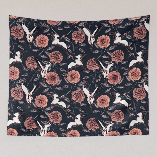 Item preview, Roses and cranes designed and sold by JuliaBadeeva.