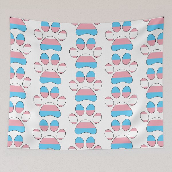 Item preview, Trans Pride Paw Print designed and sold by NatLeBrunDesign.