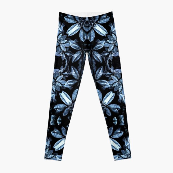 Metallic Leaves Mandala Leggings