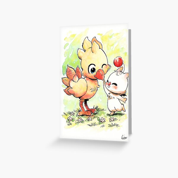 Chocobo Mog final fantasy Carte de vœux