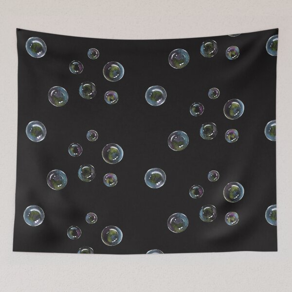 Item preview, Soap Bubbles, Color Pencil on Black Paper,  designed and sold by JoyfulWhimsy.