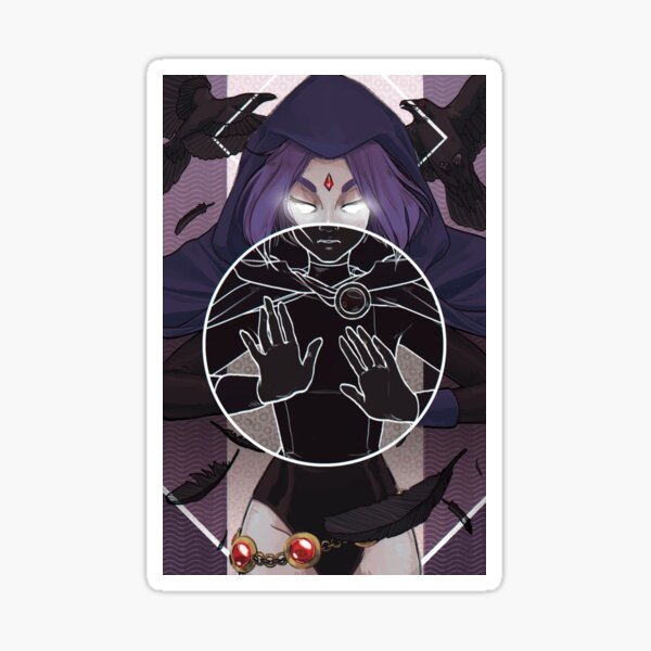 Raven Teen Titans Clear & Holographic Vinyl Stickers 