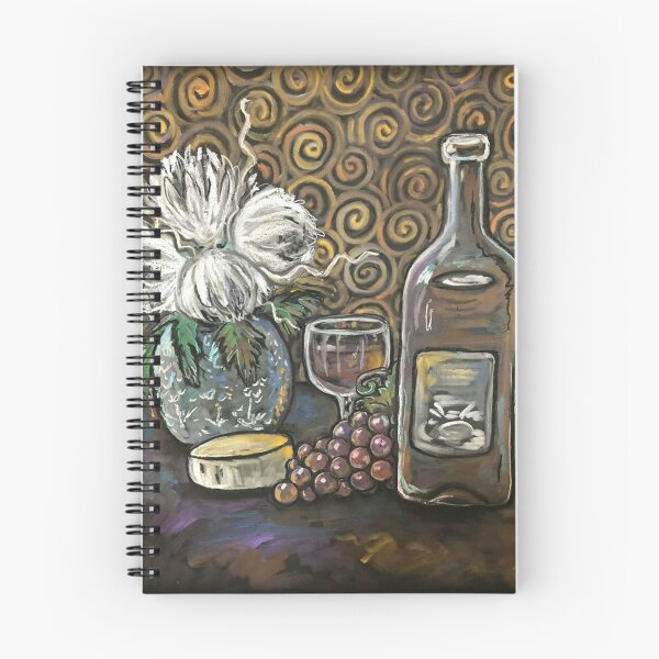 Item preview, Wine Swirl / Red Wine / Grapes / Wine Glass / Cheese wheel / Still life  designed and sold by artenvironments.