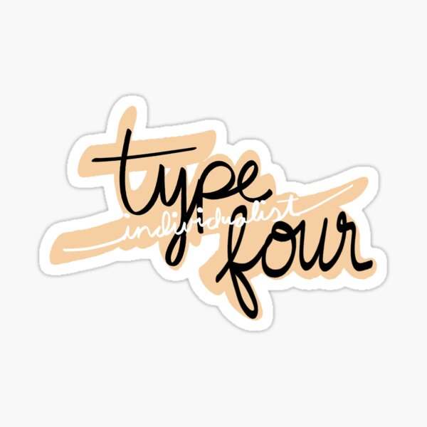 Type four enneagram Sticker