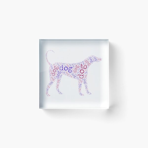 Item preview, colorful dog words designed and sold by jualcantara.