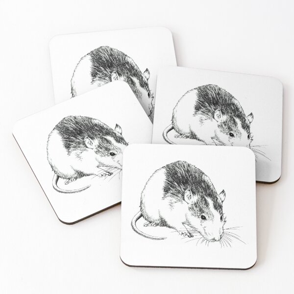 Item preview, Fancy Rat Animal Portrait (light background) designed and sold by MMMSdesigns.