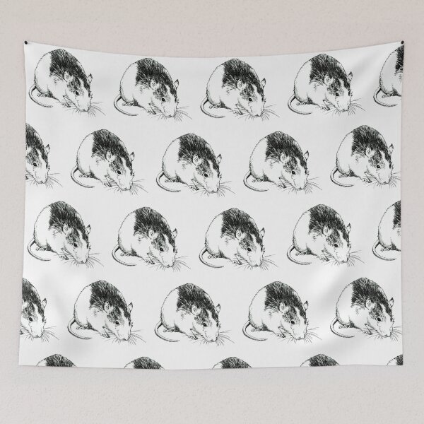 Item preview, Fancy Rat Animal Portrait (light background) designed and sold by MMMSdesigns.