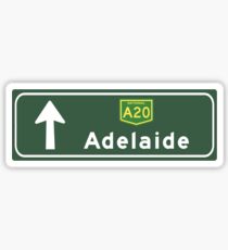 Adelaide, Road Sign, Australia Sticker