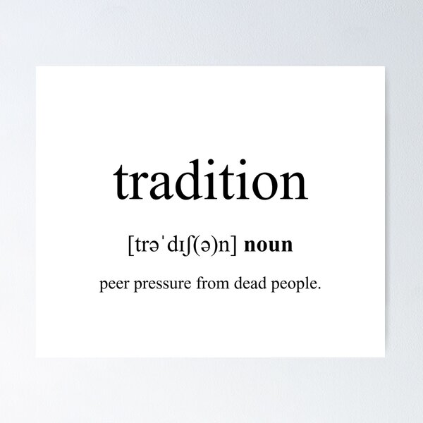 Artikel-Vorschau von Tradition Definition | Dictionary Collection, designt und verkauft von Designschmiede.