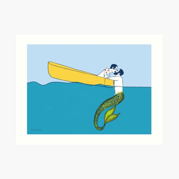 The sailor and the Triton Art Print