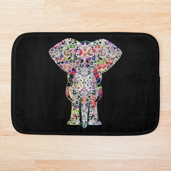 Item preview, Rainbow White Elephant on Black designed and sold by Diego-t.