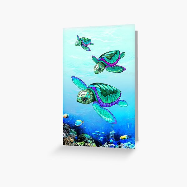 Sea Turtles Dance Greeting Card