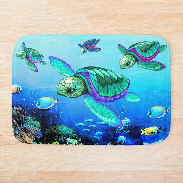 Sea Turtles Dance Bath Mat