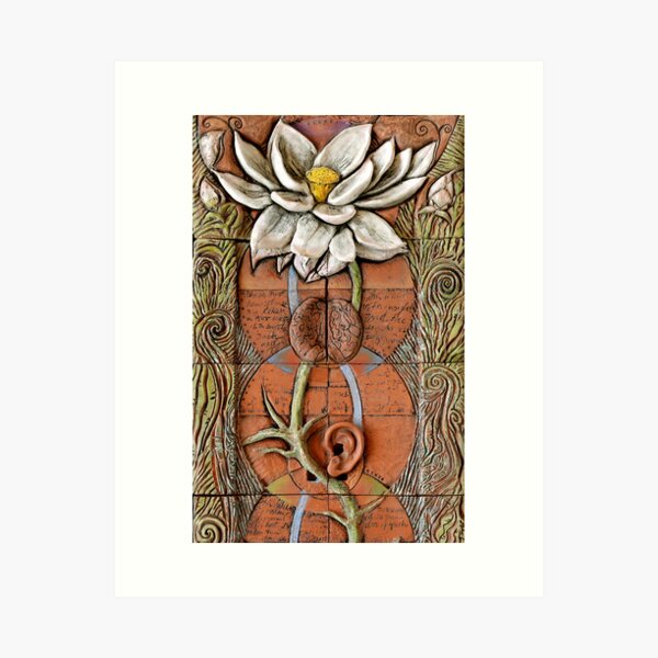 Lotus VII: sense doors - blossoming crown Art Print