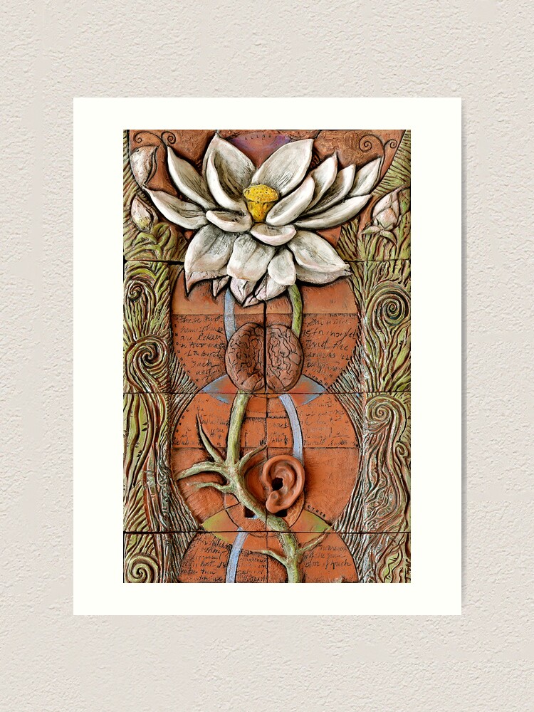 Alternate view of Lotus VII: sense doors - blossoming crown Art Print