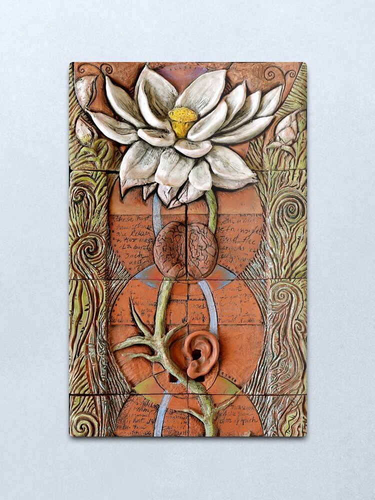 Alternate view of Lotus VII: sense doors - blossoming crown Metal Print