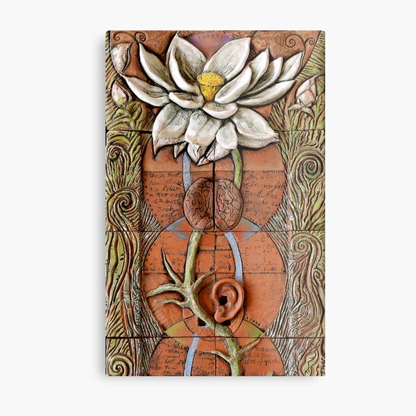 Lotus VII: sense doors - blossoming crown Metal Print