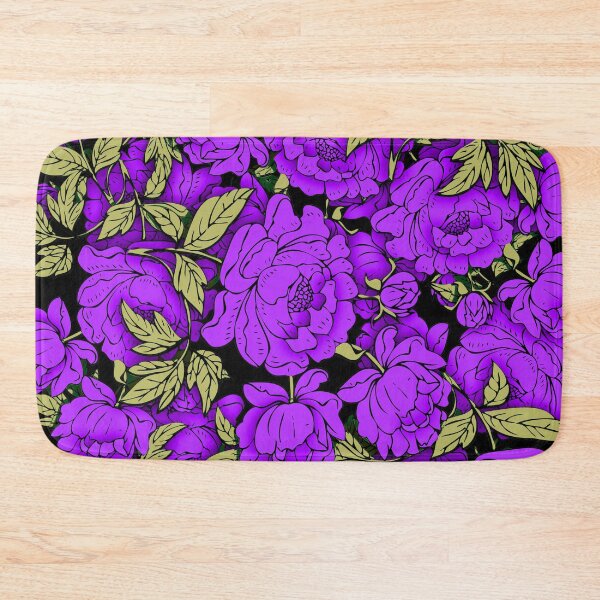 Item preview, Purple Peonies with Gold Leaves designed and sold by HeadRubble.