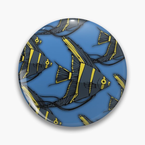 Item preview, Gray & Yellow Angelfish designed and sold by HeadRubble.