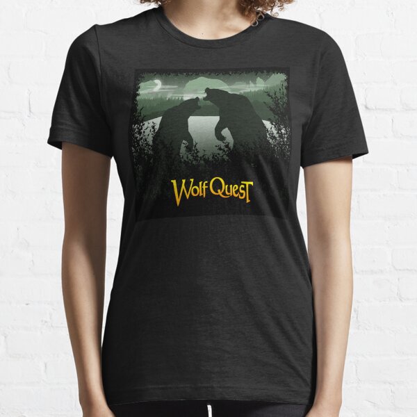 Grizzly Bear Battle at Slough Creek - WolfQuest Dream Essential T-Shirt