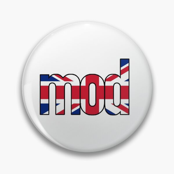 Artikelvorschau, Mod-Logo mit Union Jack-Füllung entworfen und verkauft von shavenmonkeys.