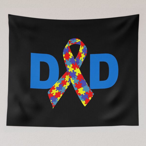 Item preview, Dad Autism Awareness Ribbon  designed and sold by AnJAutismWorld.