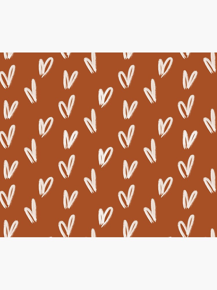 Discover Heart - Burnt Orange Shower Curtain