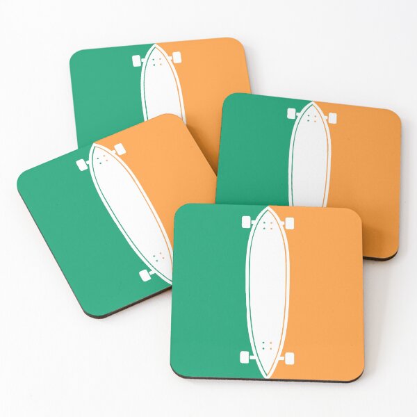 Item preview, Irish Skateboard Silhouette Irland Tricolour Flag designed and sold by ShineEyePirate.