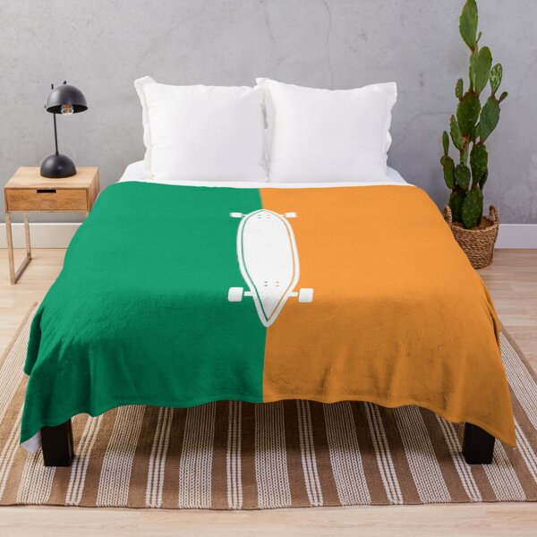 Item preview, Irish Skateboard Silhouette Irland Tricolour Flag designed and sold by ShineEyePirate.