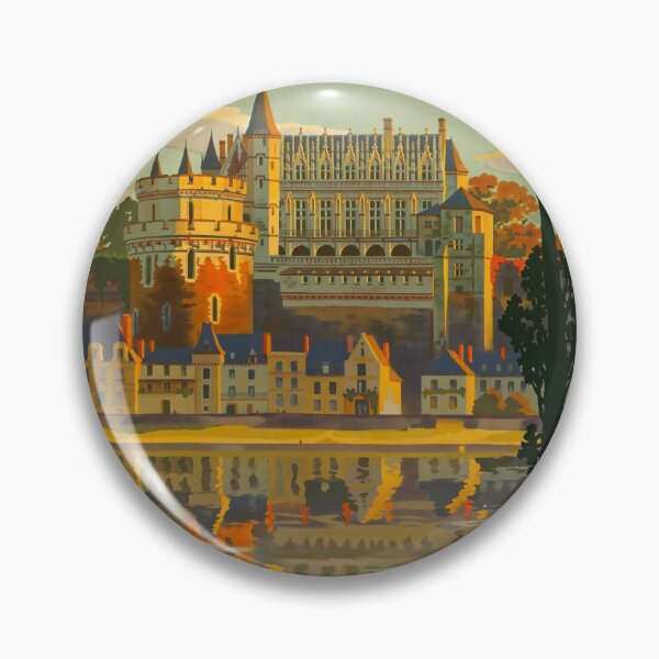 Item preview, Chateau d Amboise vintage travel poster designed and sold by stickart-marek.