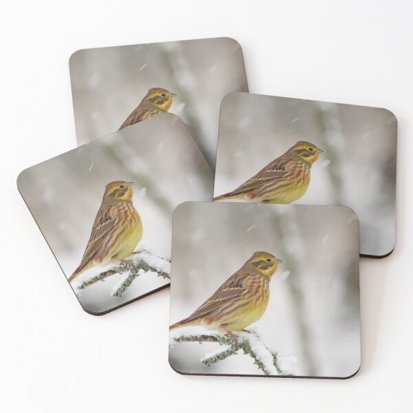 Item preview, Yellowhammer in snowstorm designed and sold by Jouko Lehto Photography.