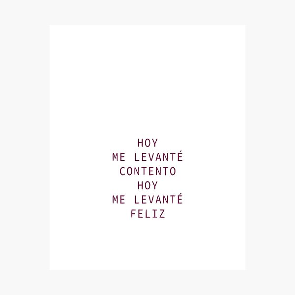 Letra de Estamos Bien Bad Bunny Lámina fotográfica